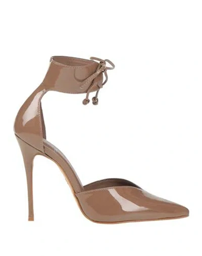 Carrano Woman Pumps Light Brown Size 8 Leather