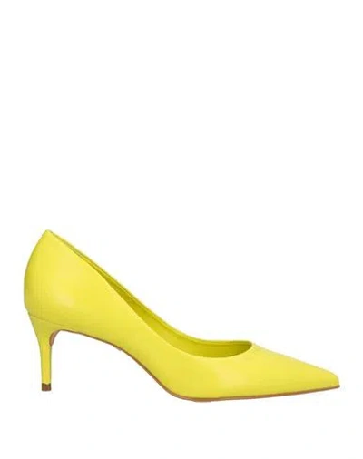 Carrano Woman Pumps Lime Green Size 7 Soft Leather