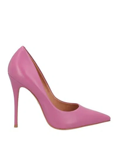 Carrano Woman Pumps Mauve Size 5 Leather In Purple