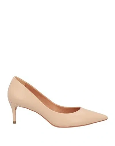 Carrano Woman Pumps Sand Size 7 Soft Leather In Beige