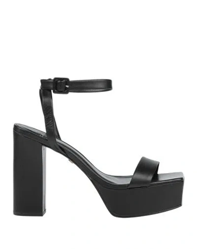 Carrano Woman Sandals Black Size 7 Leather