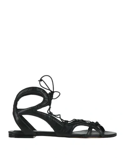 CARRANO CARRANO WOMAN SANDALS BLACK SIZE 7 LEATHER