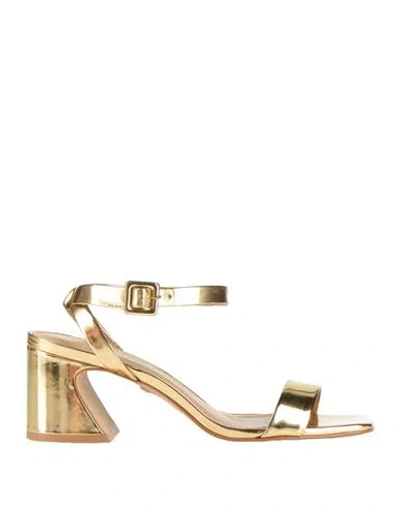 Carrano Woman Sandals Gold Size 6 Synthetisches Material In Multi