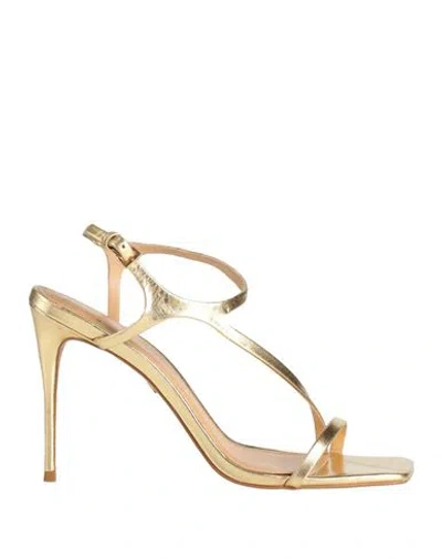 Carrano Woman Sandals Gold Size 8 Leather