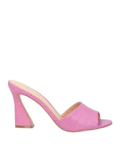 Carrano Woman Sandals Mauve Size 9 Soft Leather In Purple