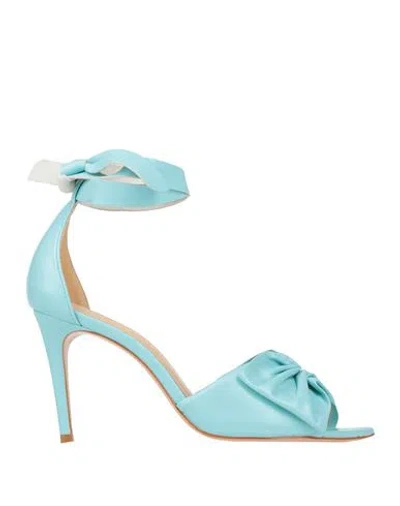 Carrano Woman Sandals Sky Blue Size 8 Leather