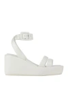 Carrano Woman Sandals White Size 7 Leather