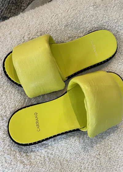 Carrano Women's Amara Slide Sandal In Lime In Green