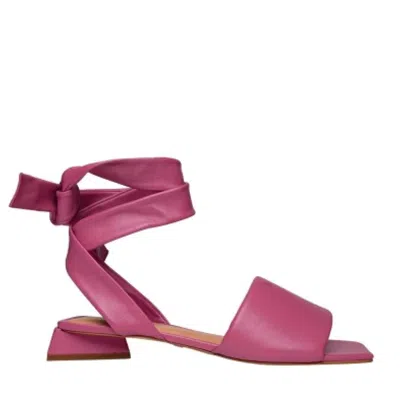 Carrano Women's Ankle Lace Up Sandal In Pink