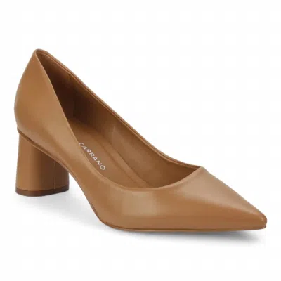 Carrano Women's Classic Block Pump Heel In Peanut In Brown