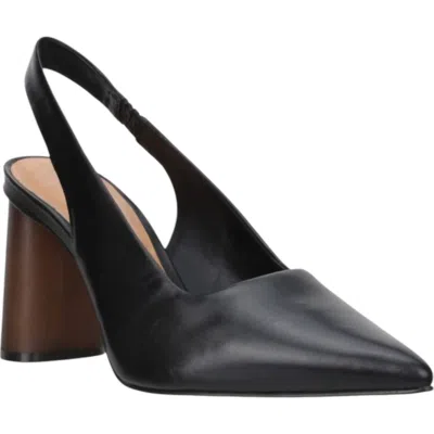 Carrano Women's Genesis Wooden Heel In Black Leather