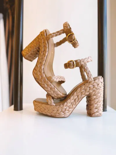 Carrano Women's Ibiza Raffia Platform Sandal In Suntan In Neutral