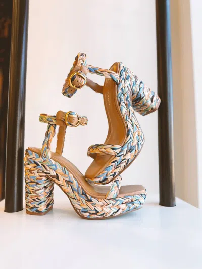 Carrano Women's Ibiza Raffia Platform Sandals In Beige In Multi