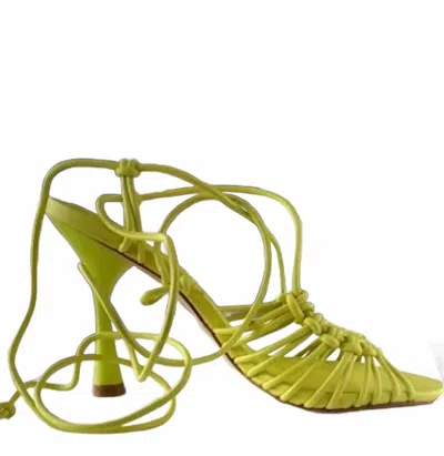 Carrano Women's Knotted Lace Up Sandals In Lemon In Green