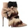 Carrano Women Leather Stiletto Bootie In Brown In Brown