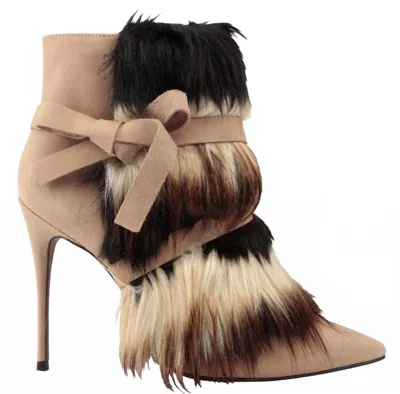 Carrano Women Leather Stiletto Bootie In Brown