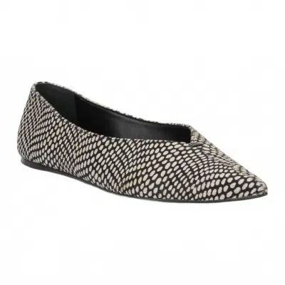 Carrano Women's Megan Leather Flat In Black/white In Multi