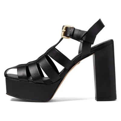 Carrano Women's Thea Leather Platform Sandal In Black