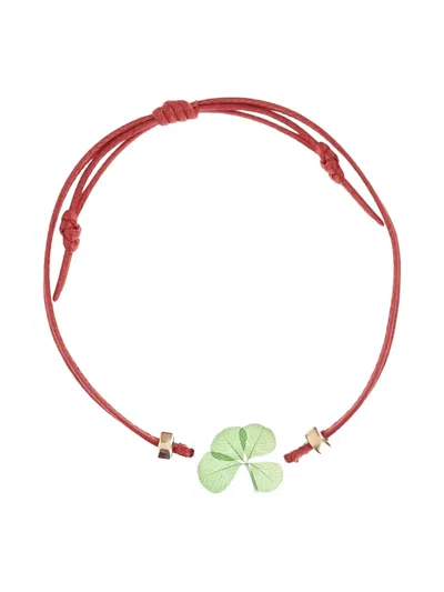 Carré De Trèfles Clover Bracelet In Burgundy