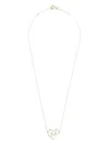 Carré De Trèfles Heart-set Clover Necklace In Metallic