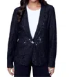 Carre Noir Lace Blazer In Black In Black