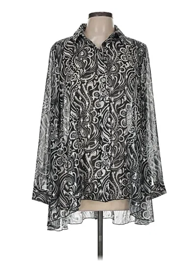 Pre-owned Carre Noir Long Sleeve Blouse In Silver