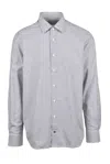 Càrrel Wool Shirt - White/grey In Blue