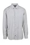 Càrrel Wool Shirt - White/grey In Gray