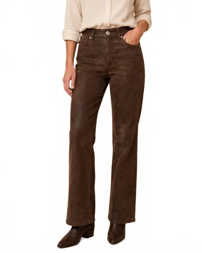 Carreli Jeans High Rise Coated Jeans In Brown