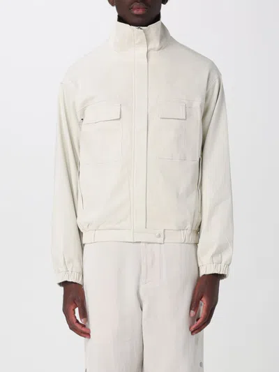 Carrer Barrau Cotton Bomber Jacket With High Neck And Concealed Closure In Neutral