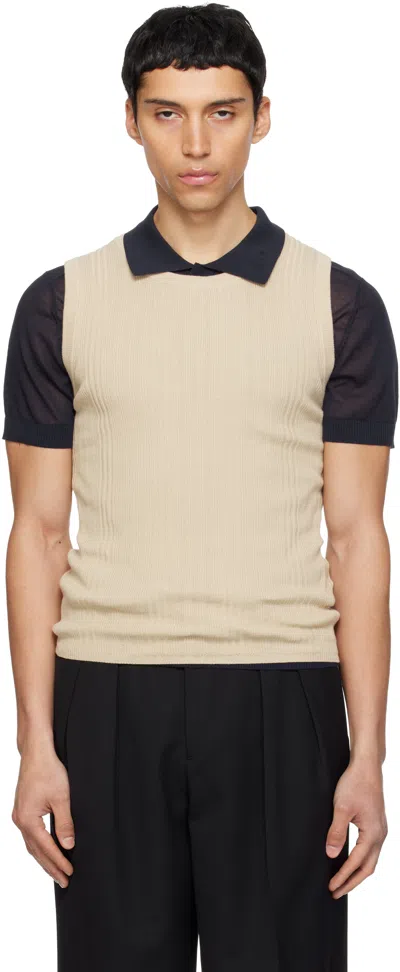 Carrer Beige Tone Tank Top In Sand