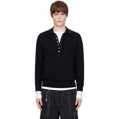 Carrer Black Milton Long-sleeve Polo