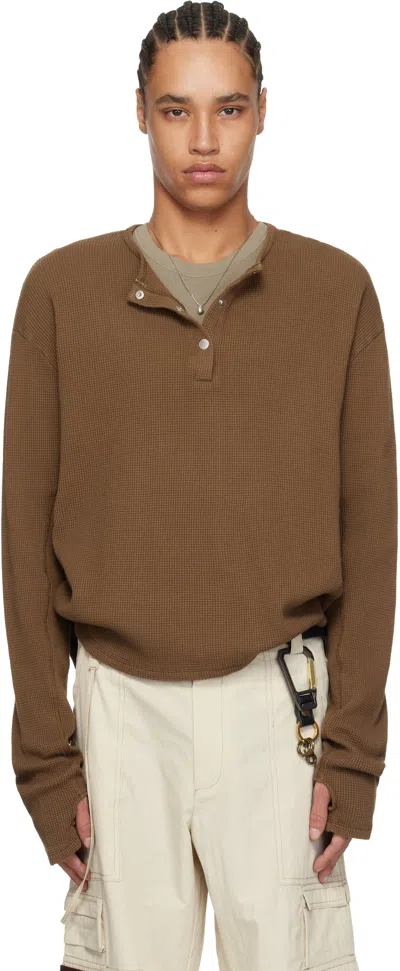 Carrer Brown Lis Henley In Stone Brown