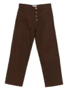 Carrer Button Trousers In Brown