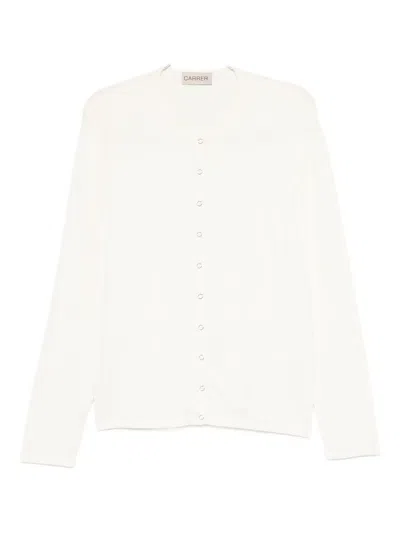 Carrer Buttoned-up Cardigan In White