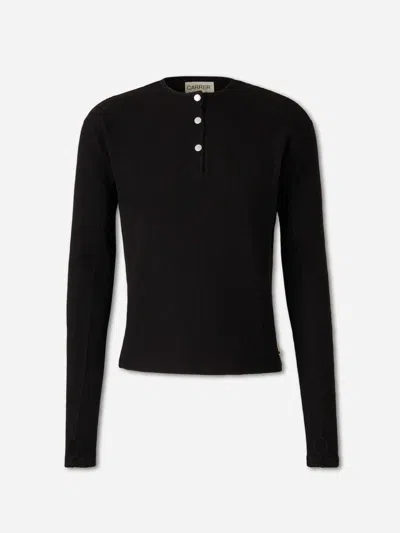 Carrer Cotton Piqué T-shirt In Black