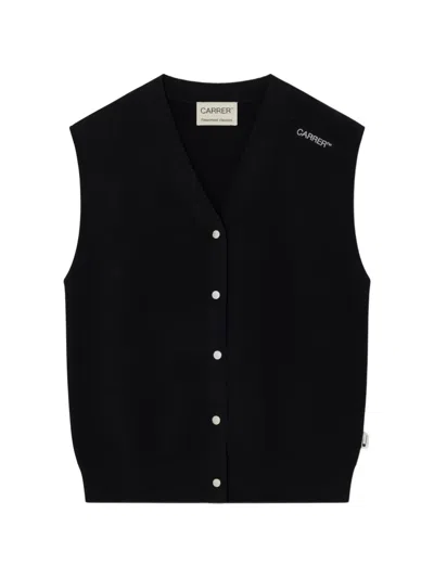 Carrer Cove V-neck Vest In Black