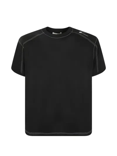 Carrer Hayes Contrast-stitch T-shirt In Black