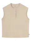 Carrer Henley Tank Top In Neutral