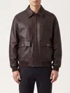 Carrer Elegant Leather Jacket In Blue