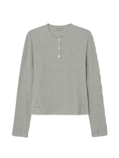 Carrer Lis Henley Long-sleeve T-shirt In Green