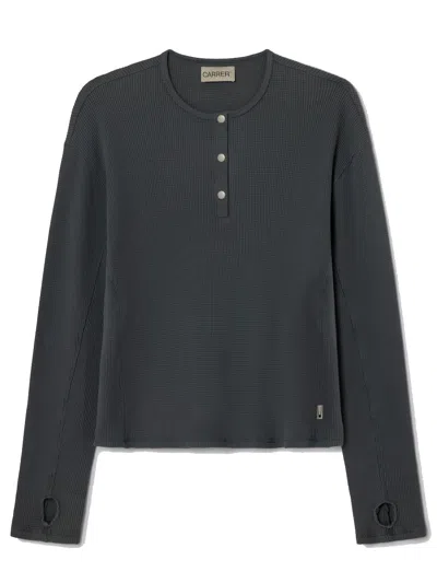 Carrer Lis Henley T-shirt In Gray