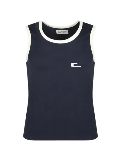 Carrer Logo-embroidered Vest In Blue
