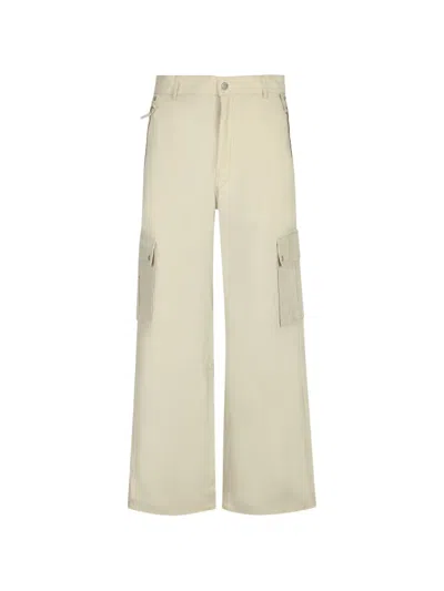 Carrer Logo-print Cargo Pants In White