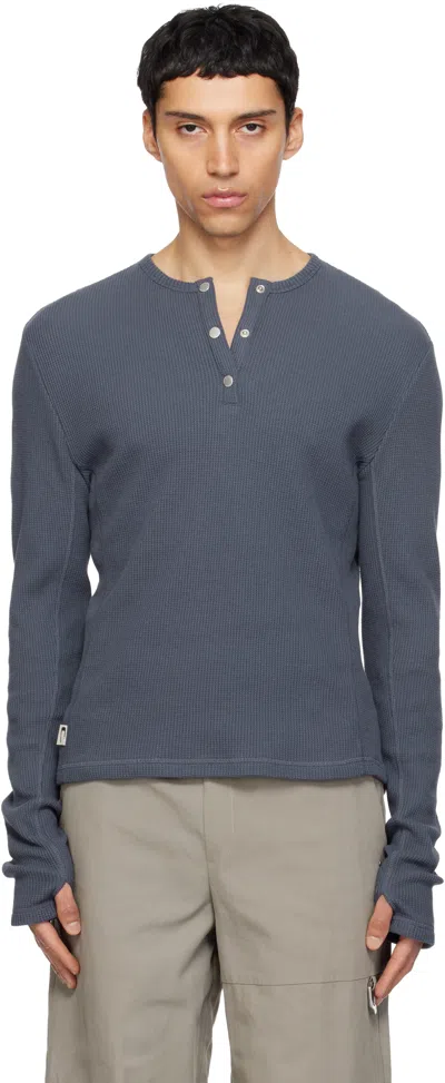 Carrer Navy Lis Classic Henley In Blue