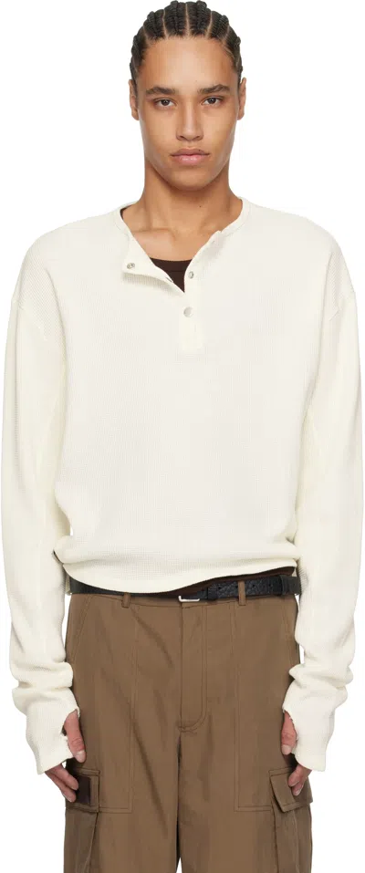 Carrer Off-white Lis Henley In Ecru