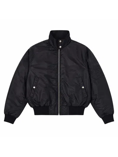 Carrer Padded Nylon Bomber Jacket In Black