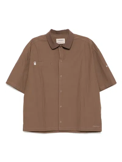 Carrer Seersucker Light Shirt In Brown