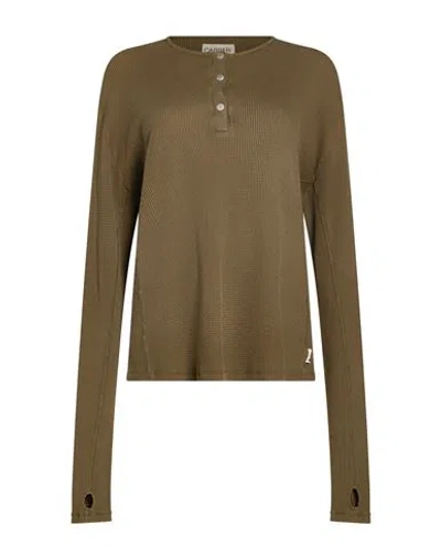 Carrer Woman T-shirt Military Green Size S Cotton