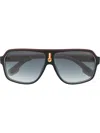 Carrera 1001/s Oversized-frame Sunglasses In 黑色